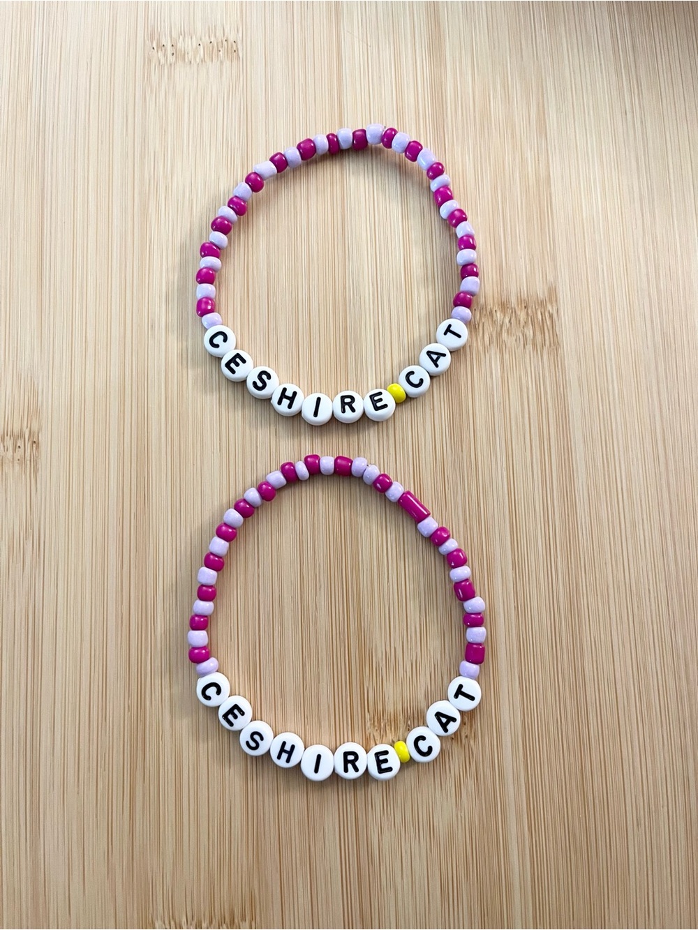 Alice In Wonderland Inspired Beaded 'CHESHIRECAT' Bracelets